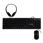 KIT ALAMBRICO TECLADO, MOUSE & DIADEMA 3 EN 1