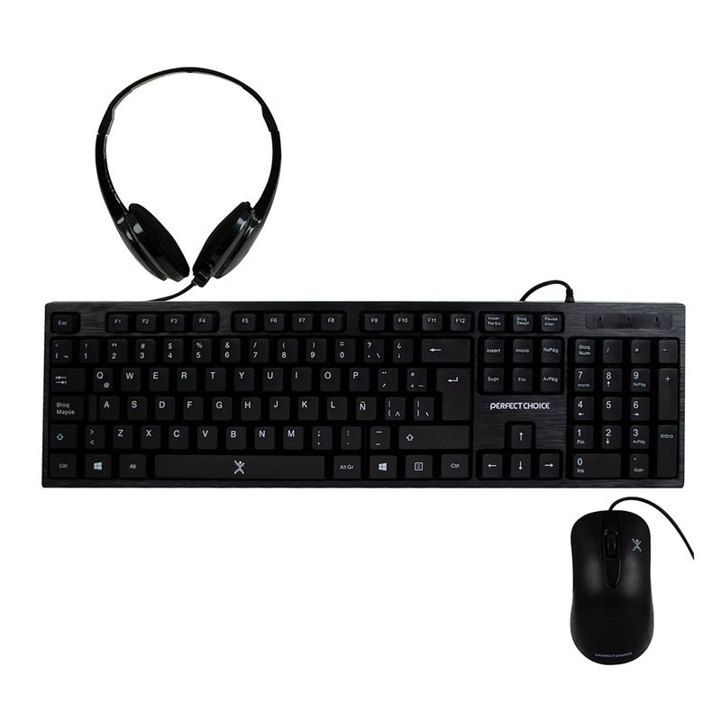 KIT ALAMBRICO TECLADO, MOUSE & DIADEMA 3 EN 1