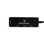 HUB PERFECT CHOICE USB-C 3 EN 1, USB-A 30 / USB-A 20 / USB-C