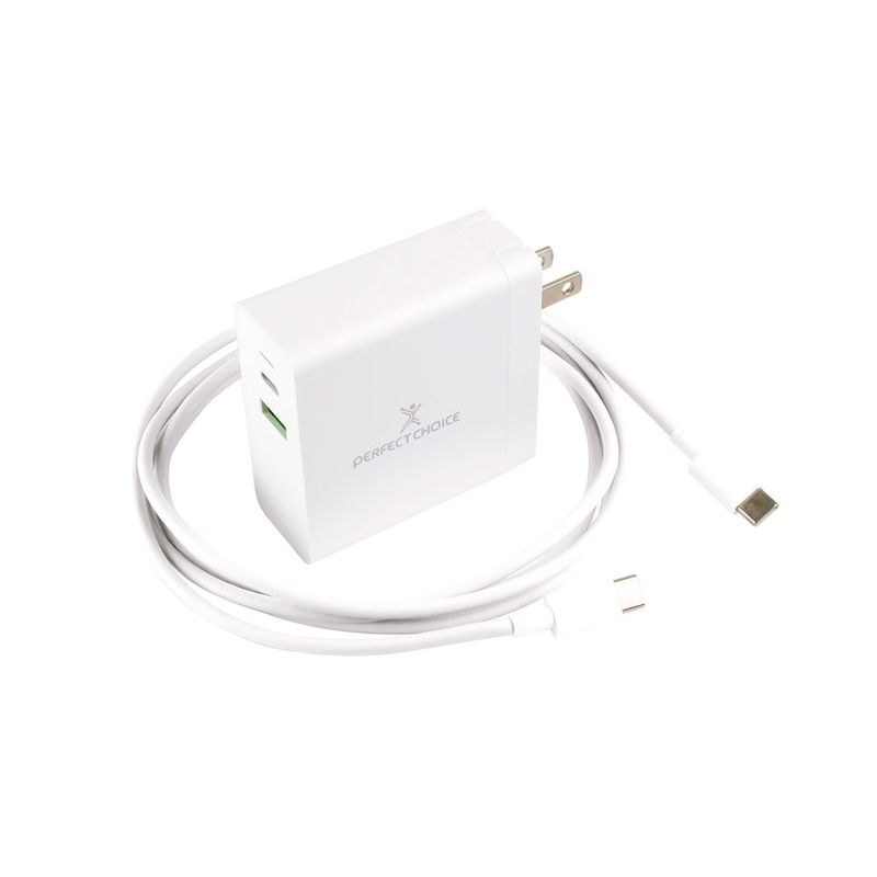 CARGADOR DE PARED USB TIPO-C & USB TIPO-A, 65W CARGA RÁPIDA