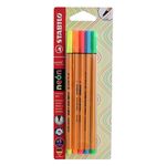 ROTULADOR ULTRAFINO STABILO POINT 88 COLOR NEON BTL CON 5