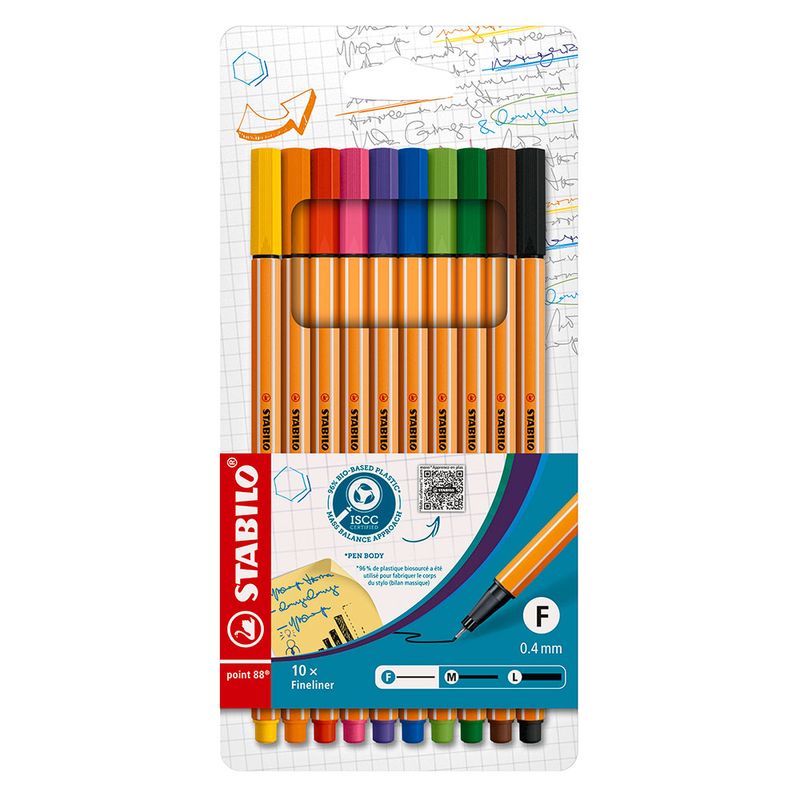 ROTULADOR ULTRAFINO STABILO POINT 88 COLOR SURTIDO BTL CON 10