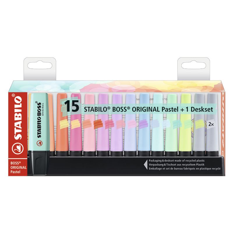 MARCATEXTOS STABILO BOOS COLOR PASTEL C/15