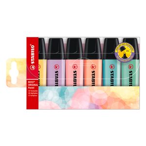 Marcatextos Stabilo Boss Con 6 Colores Pastel 70/6-2