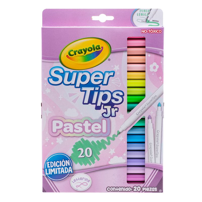 PLUMONES SUPER TIPS JR PASTEL CON 20