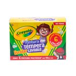 PINTURA TÉMPERA LAVABLE 59 ML CON 6 BOTES CRAYOLA