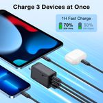 CARGADOR DE PARED TIPO C USB-A CON CABLE USB-C A USB-C 2M