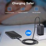 CARGADOR DE PARED TIPO C USB-A CON CABLE USB-C A USB-C 2M