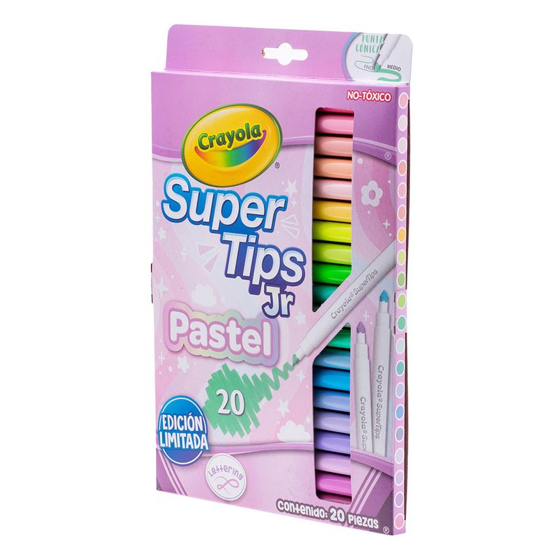 PLUMONES SUPER TIPS JR PASTEL CON 20