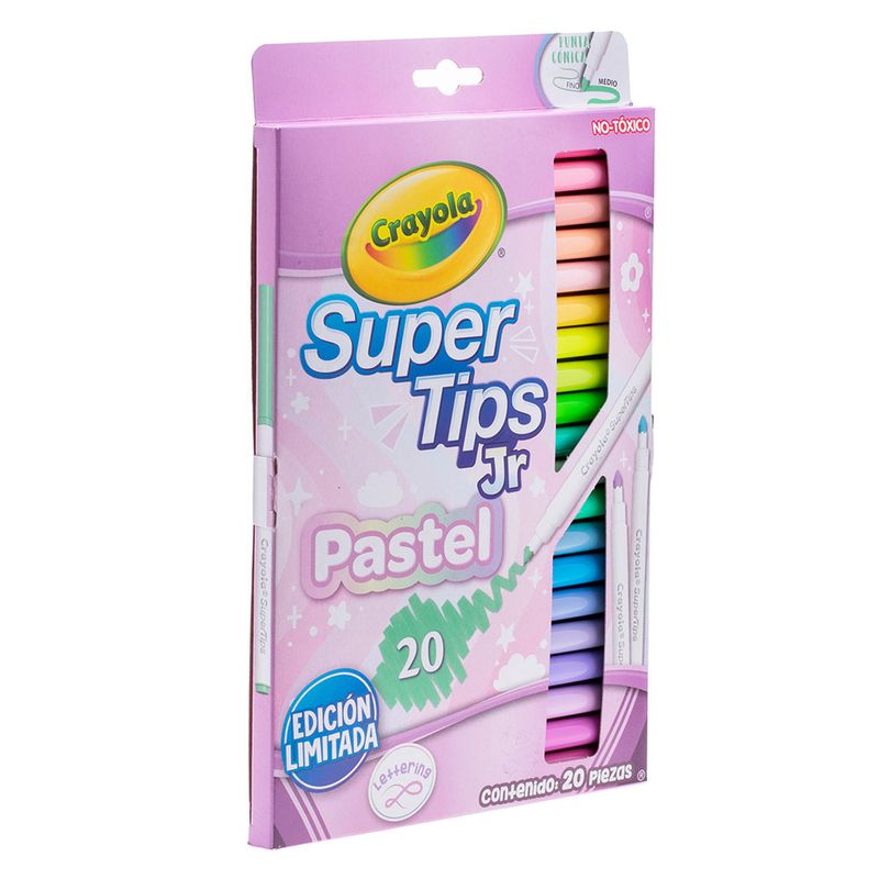 PLUMONES SUPER TIPS JR PASTEL CON 20