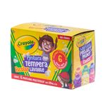 PINTURA TÉMPERA LAVABLE 59 ML CON 6 BOTES CRAYOLA