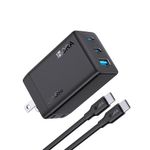 CARGADOR DE PARED TIPO C USB-A CON CABLE USB-C A USB-C 2M