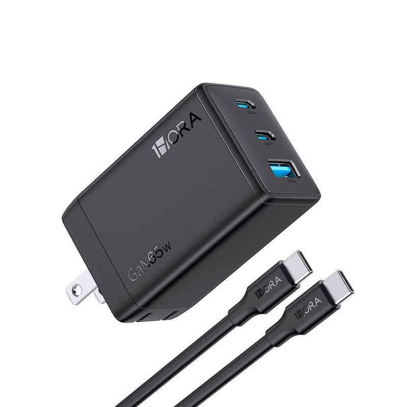 CARGADOR DE PARED TIPO C USB-A CON CABLE USB-C A USB-C 2M