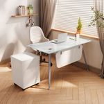 ESCRITORIO DE CRISTAL 120 MTS CON ARCHIVERO MOVIL