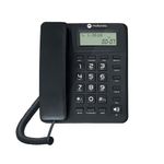 TELEFONO ALAMBRICO CON IDENTIFICADOR DE LLAMADA Y ALTAVOZ NEGRO