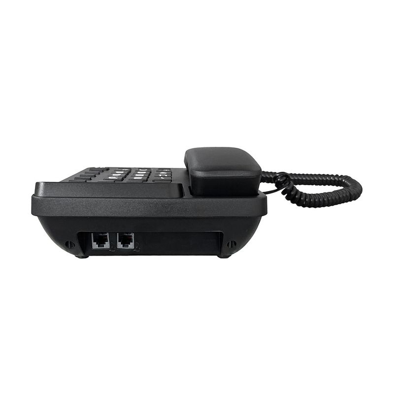 TELEFONO ALAMBRICO CON IDENTIFICADOR DE LLAMADA Y ALTAVOZ NEGRO