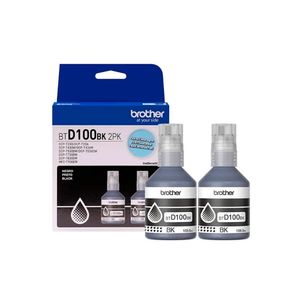 Combo De 2 Botellas De Tinta Brother Btd100Bk Color Negro Btd100Bk2Pk