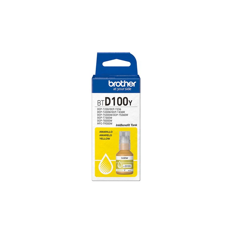 BOTELLA DE TINTA BROTHER BTD100Y AMARILLO