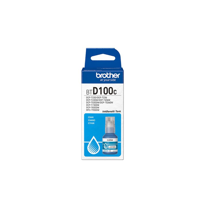 BOTELLA DE TINTA BROTHER BTD100C CIAN