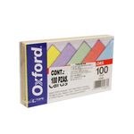 TARJETA RAYAS 3X5" COLORES ARCOIRIS CON 100