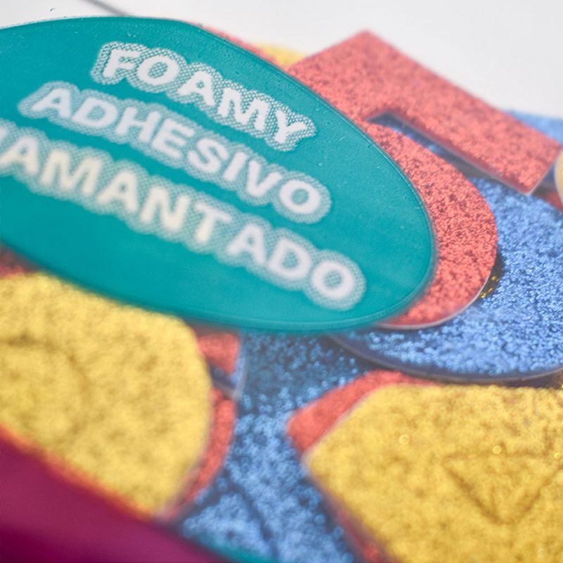 FIGURAS DE FOAMY DIAMANTADO CON ADHESIVO NUMEROS C/38 PIEZAS