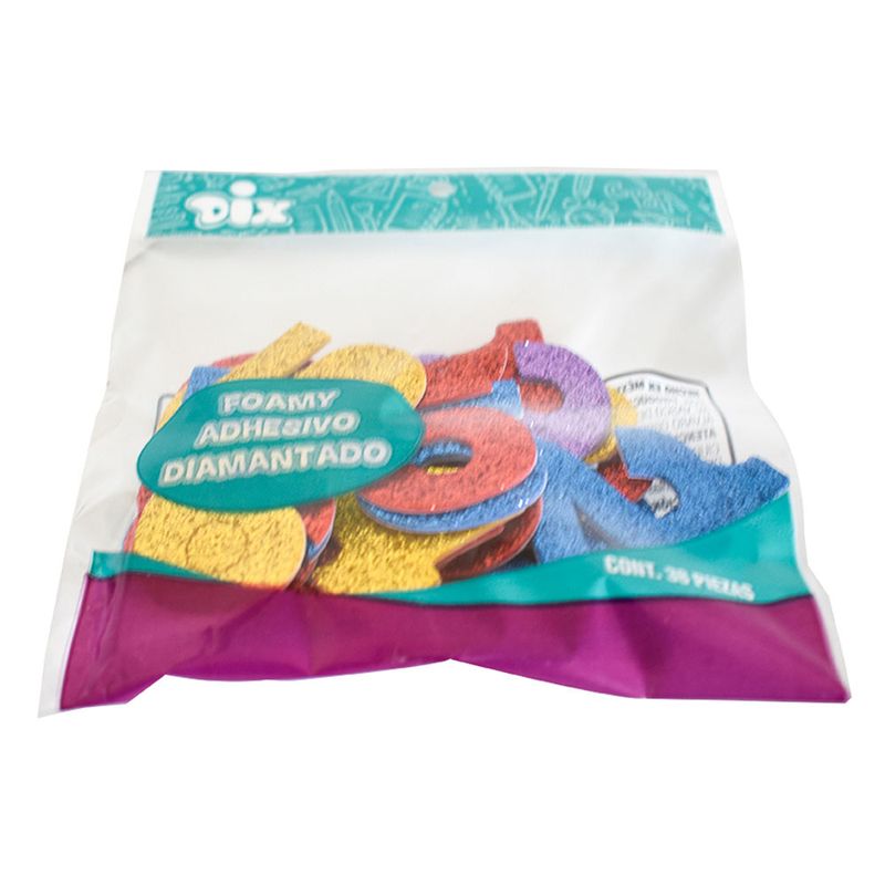 FIGURAS DE FOAMY DIAMANTADO CON ADHESIVO NUMEROS C/38 PIEZAS