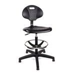 SILLA INDUSTRIAL OHI-48 SIN BRAZOS C/ARILLO CROMADO CON REGATONES