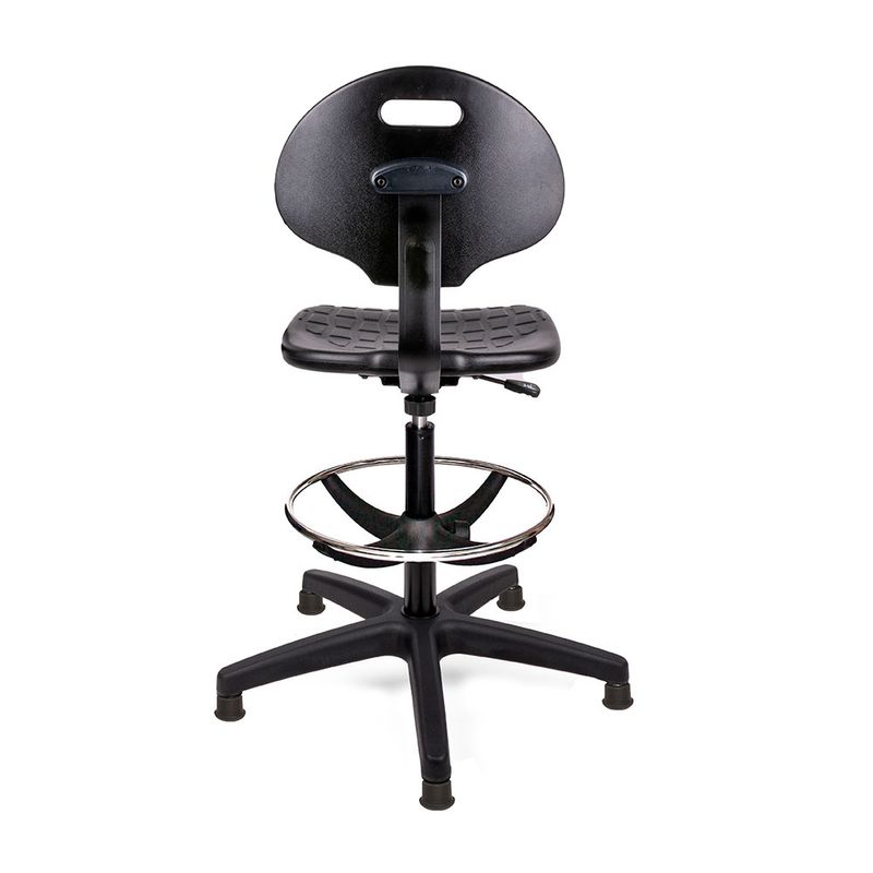 SILLA INDUSTRIAL OHI-48 SIN BRAZOS C/ARILLO CROMADO CON REGATONES