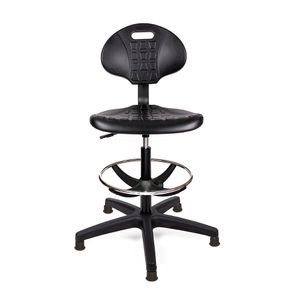 Silla Industrial Ohi-48 Sin Brazos C/Arillo Cromado Con Regatones Ohi-48/Kit Cajero Cromado
