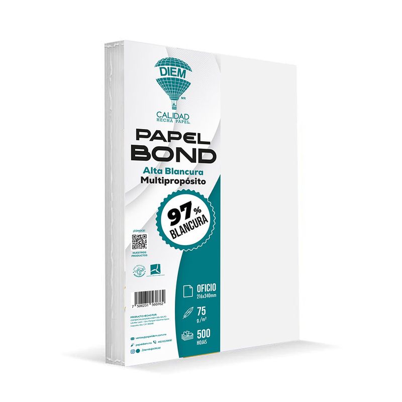 PAPEL DIEM OFICIO BLANCO 37K C/500HJS