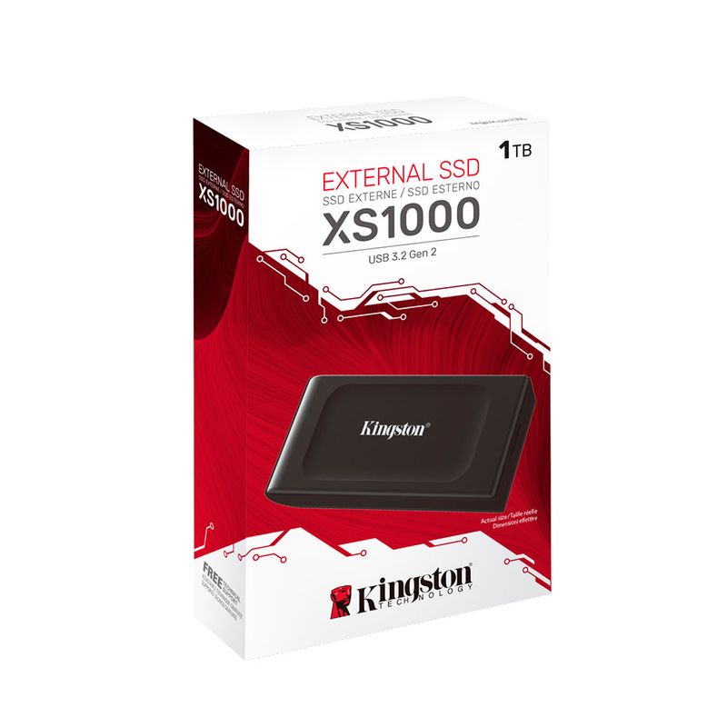 UNIDAD DE ESTADO SOLIDO EXTERNO KINGSTON XS1000 1TB USB 32 NEGRO