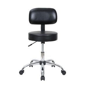 Silla Para Laboratorio Con Asiento Y Respaldo En Vinipiel Negro B072Y4Bh7D