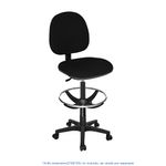 SILLA SECRETARIAL SIN BRAZOS TELA CABASSO NEGRO