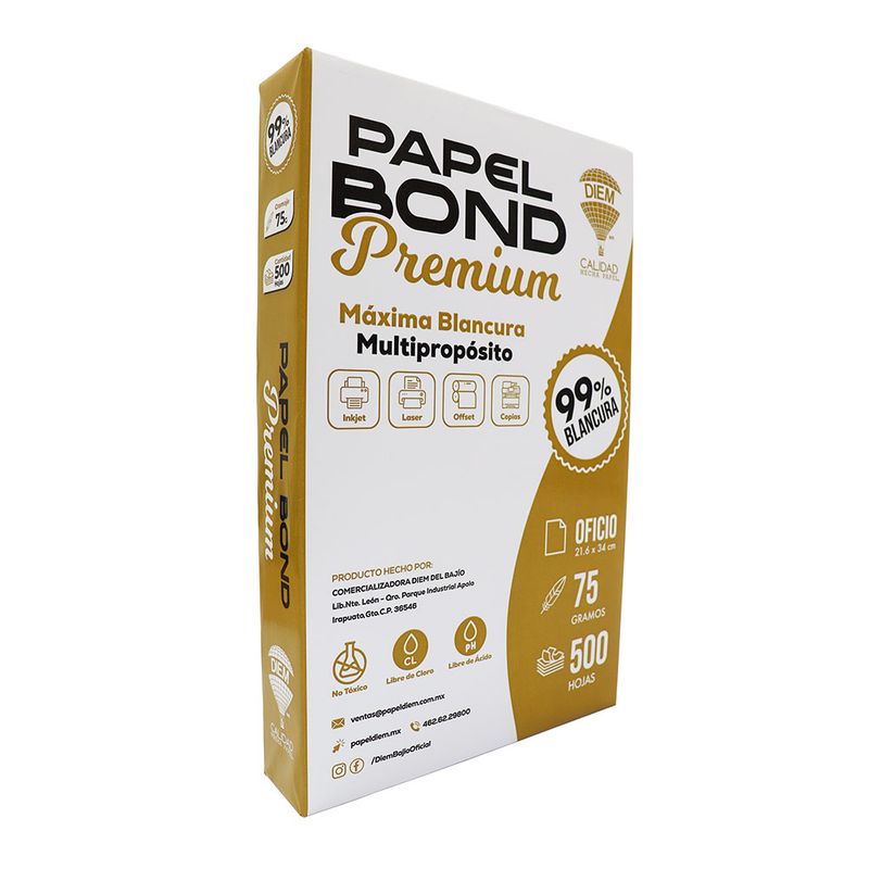 PAPEL DIEM-99 OFICIO BLANCO 37K C/500HJS