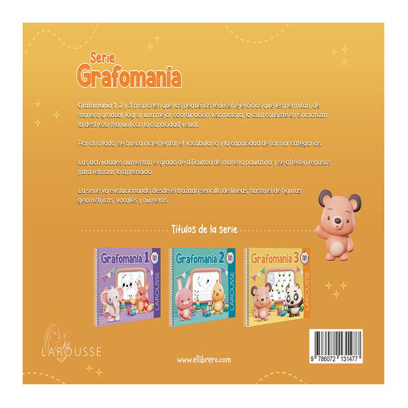 LIBRO PREESCOLAR GRAFOMANIA 3 CON 112 PAG