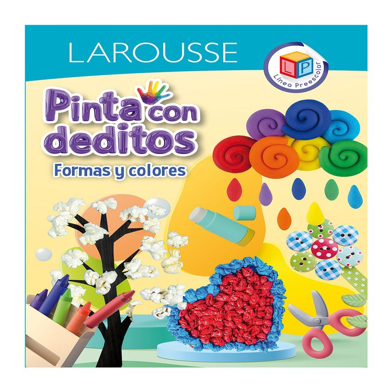 LIBRO DE ACTIVIDADES PINTA CON DEDITOS FORMAS Y COLORES 32 PAG