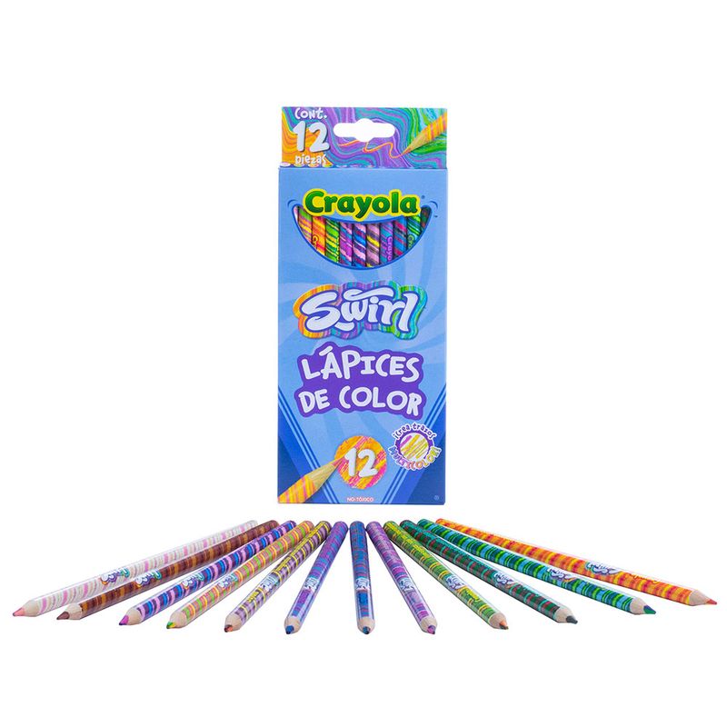 LAPICES DE COLOR 12L MULTICOLOR SWIRL CRAYOLA