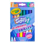 MARCADOR GRUESO BASE AGUA DUAL SWIRL 8 PZAS CRAYOLA