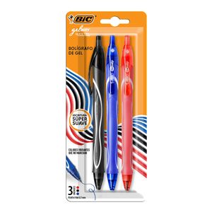 Boligrafo Fino Gelocity Surtidos Blt C/3 Bic 521372