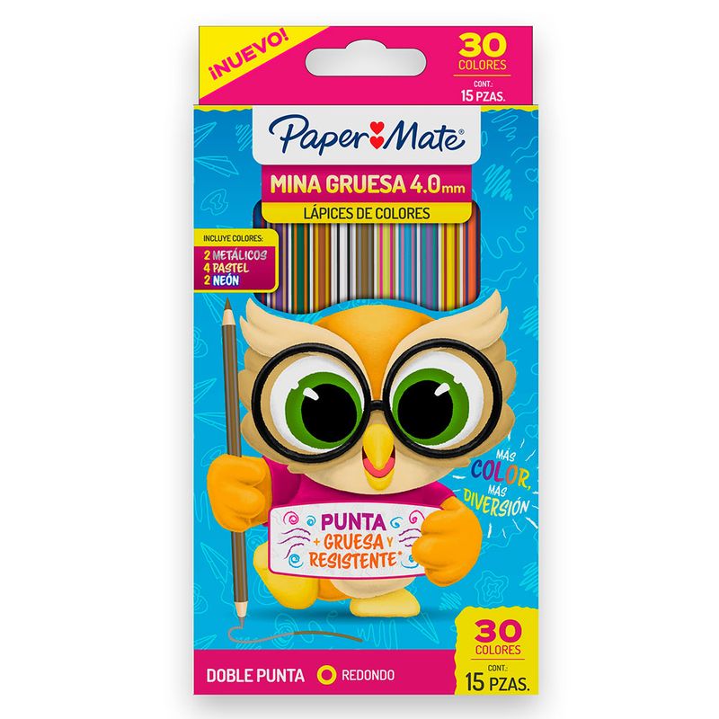 LAPICES-DE-COLOR-DOBLE-PUNTA-15-L-PAPER-MATE-4MM