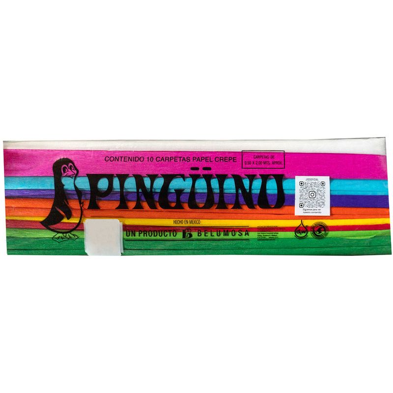 PAPEL CREPE CON 10 COLORES BASICOS BOLSA C/10 HOJAS BELUMOSA