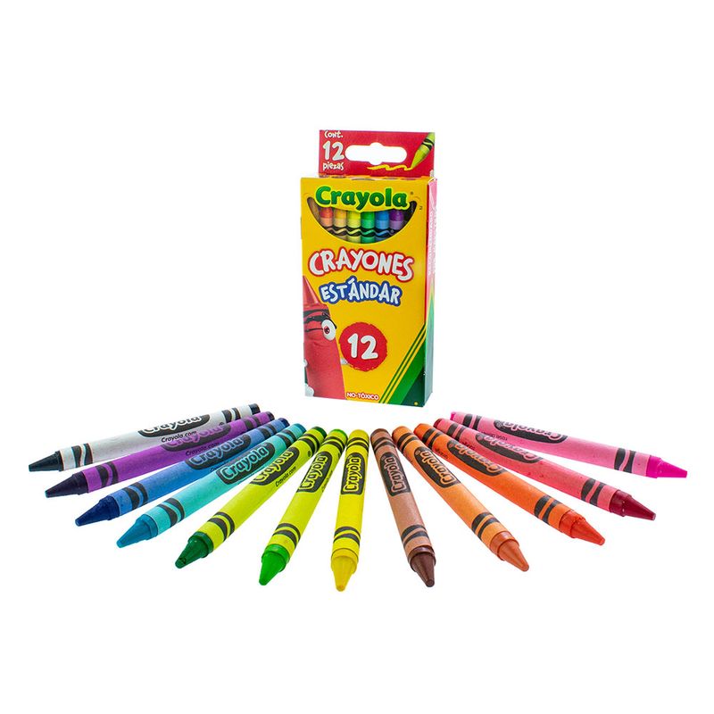 CRAYON REDONDO ESTANDAR CON 12 CRAYOLA