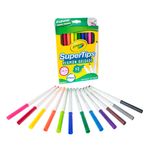PLUMONES DELGADOS SURTIDOS CON 12 CRAYOLA