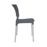 SILLA VISITA SIN BRAZOS REEF POLIPROPILENO GRIS