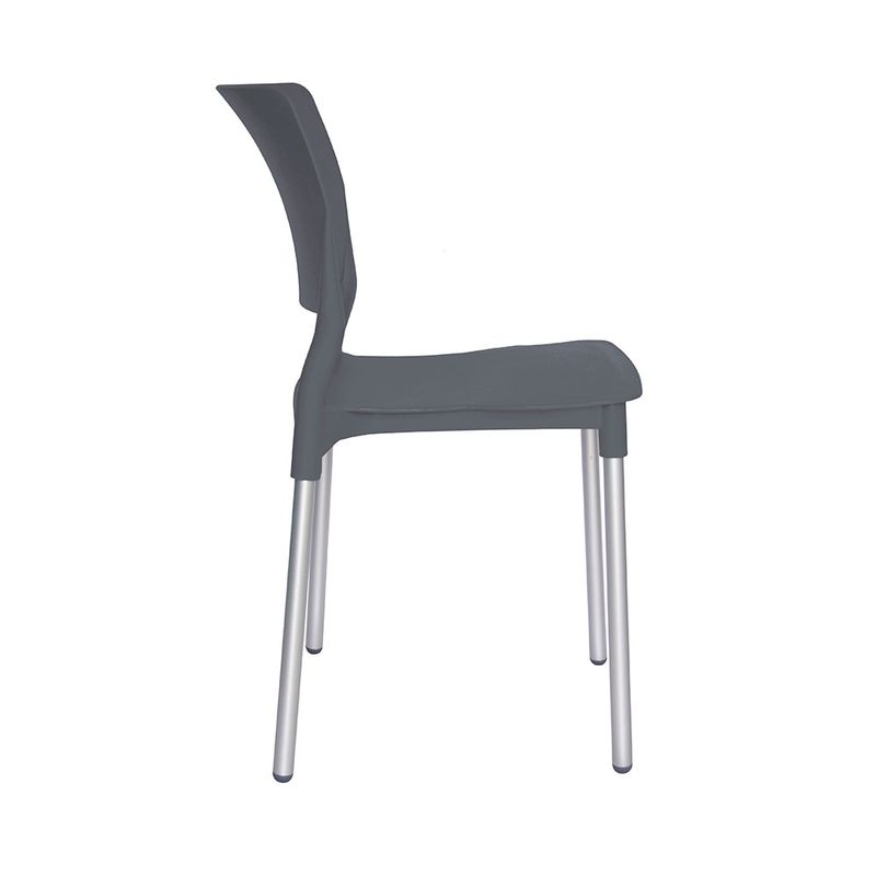 SILLA VISITA SIN BRAZOS REEF POLIPROPILENO GRIS
