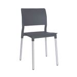 SILLA VISITA SIN BRAZOS REEF POLIPROPILENO GRIS