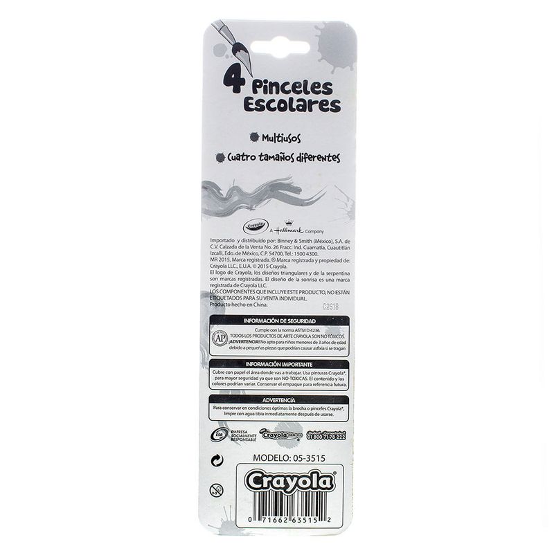 PINCEL PLASTICO CON 4 SURTIDOS BLT