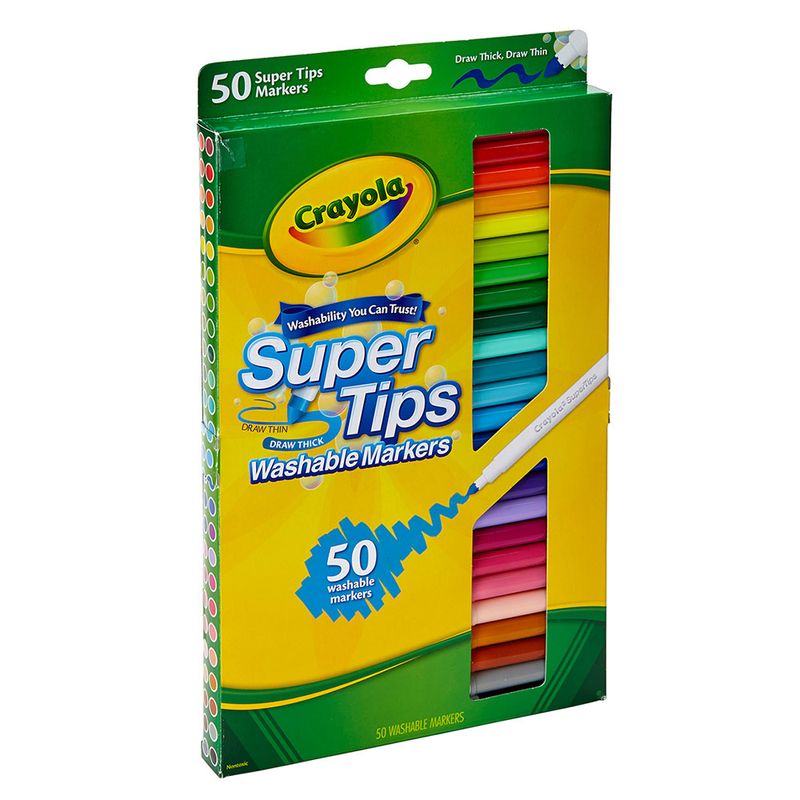 PLUMONES SUPER TIPS SURTIDOS CON 50 CRAYOLA