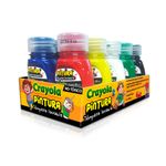 PINTURA TEMPERA LAVABLE 25ML CON 10 BOTES CRAYOLA