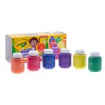 PINTURA TÉMPERA LAVABLE 59 ML CON 6 BOTES CRAYOLA